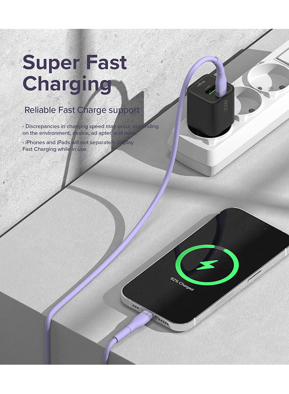 Ringke Fast Charging Pastel Cable USB Type-C to Lightning - Purple (2m)